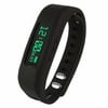 "Supersonic 0.91"" Fitness Wristband With Bluetooth Pedometer, Calorie Counter and More-Black"