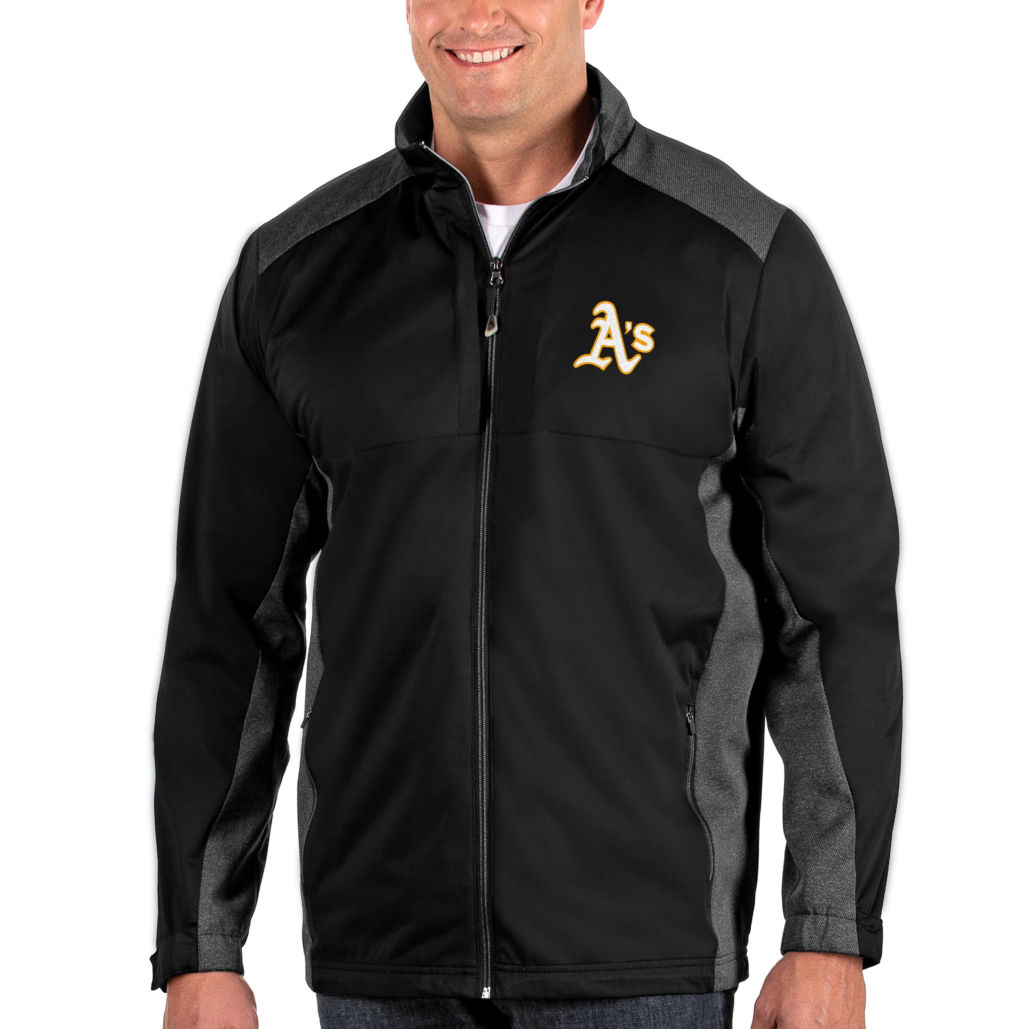女性に人気 Big Revolve Antigua Athletics Oakland アウター ジャケット ブルゾン メンズ アンティグア Tall Black Jacket Fullzip その他ジャケット アウター Sutevalle Org