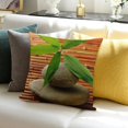 FACANNAP Bamboo Leaf Short Plush Pillowcase Living Room Bedroom Outdoor