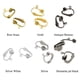 thumbnail image 3 of 12 Piezas De Latón Pendientes Convertidor De Espacios En Blanco Con Blanco plateado Zulema Clip on Earring Converter, 3 of 8