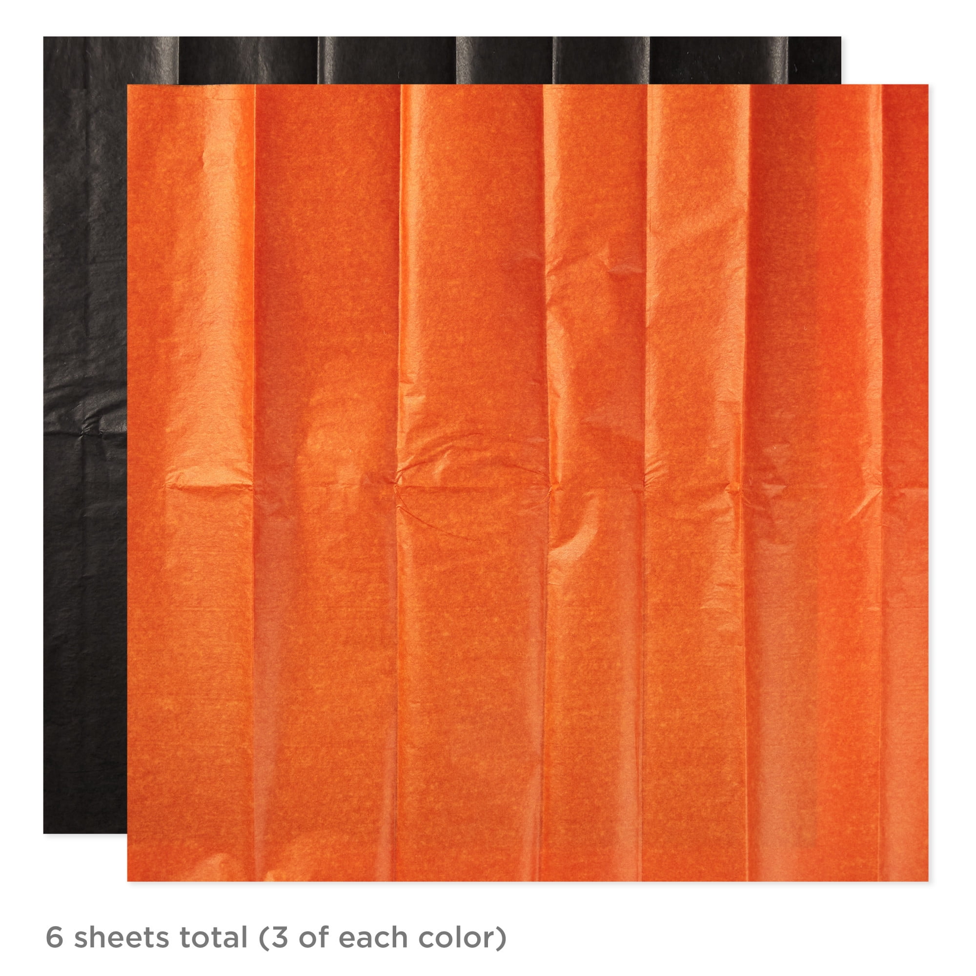 Hallmark Halloween Tissue Paper (Orange and Black) 6 sheets