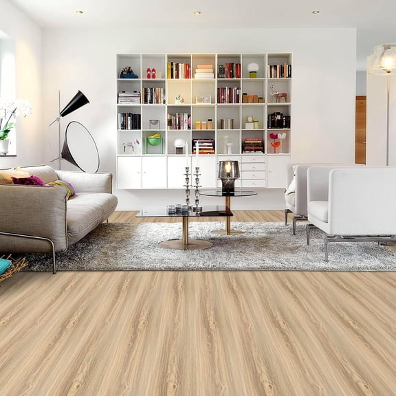 Peel and Stick Floor Tile, 20-Pack 30 Sq.Ft, Peel and Stick Flooring Waterproof and Easy to Clean, Natural Wood Grain Look Vinyl Flooring, Self Adhesive and Removable for Bathroom Kitchen