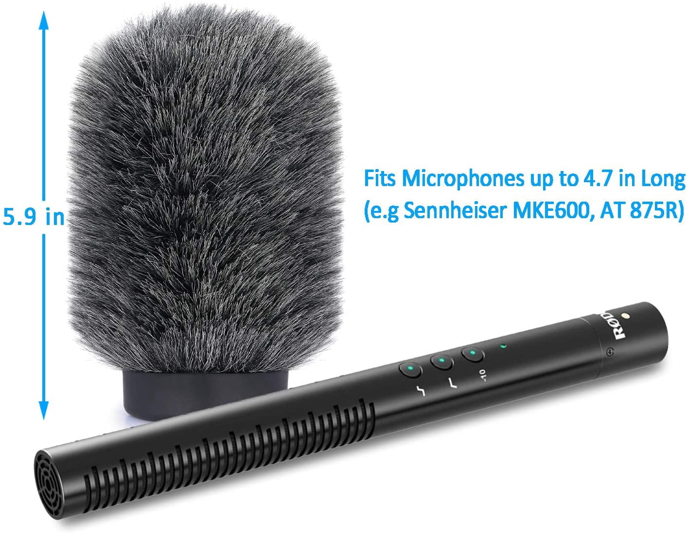 SUNMON Deadcat Wind Muff for Rode NTG4, MKE 600 Microphones, Audio