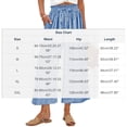 thumbnail image 3 of SuTry Womens Wide Leg Capri Pants Ruffled Elastic Drawstring High Waist Hidden Side Inseam Pockets Classic Gingham Check Print Summer Beach Home Casual Wear Trousers, 3 of 7