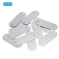 thumbnail image 3 of Uxcell Aluminum Blank Tags with 2 holes Metal Stamping Blanks Pet ID Label with Key Rings Silver 12Pcs, 3 of 6