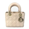 thumbnail image 1 of Pre-Owned CHRISTIAN DIOR Mini 2WAY Hand Bag Pink Beige Beige (Good), 1 of 16
