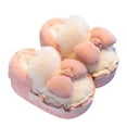 thumbnail image 4 of BOBOGOJP Toddler Kids Slippers Girls Boys House Shoes Winter Slippers Plush Warm Soft with Cute Cartoon Design Indoor Shoes Pink for Size 6, 4 of 5
