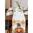 thumbnail image 2 of Table Runners 36 Inches Long Dress Scarves, Burnt Orange Thanksgiving Farmhouse Kitchen/Dining Table Runner, Short Coffee Tablerunners, Fall Plaid Pumpkins Gnomes Leaf 13x36 Inch, 2 of 7