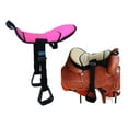 thumbnail image 2 of Horse Western Saddle Youth Neoprene Padded Seat Buddy Stirrups Pink 5138TS01HP, 2 of 4