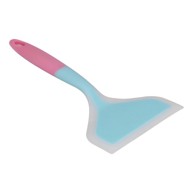 Espátula Ancha De Silicona, Pala Ancha Para Freír Fritos, Espátula Ancha Para Cocinar Carne Para Panqueques Cergrey Cabeza de espátula azul