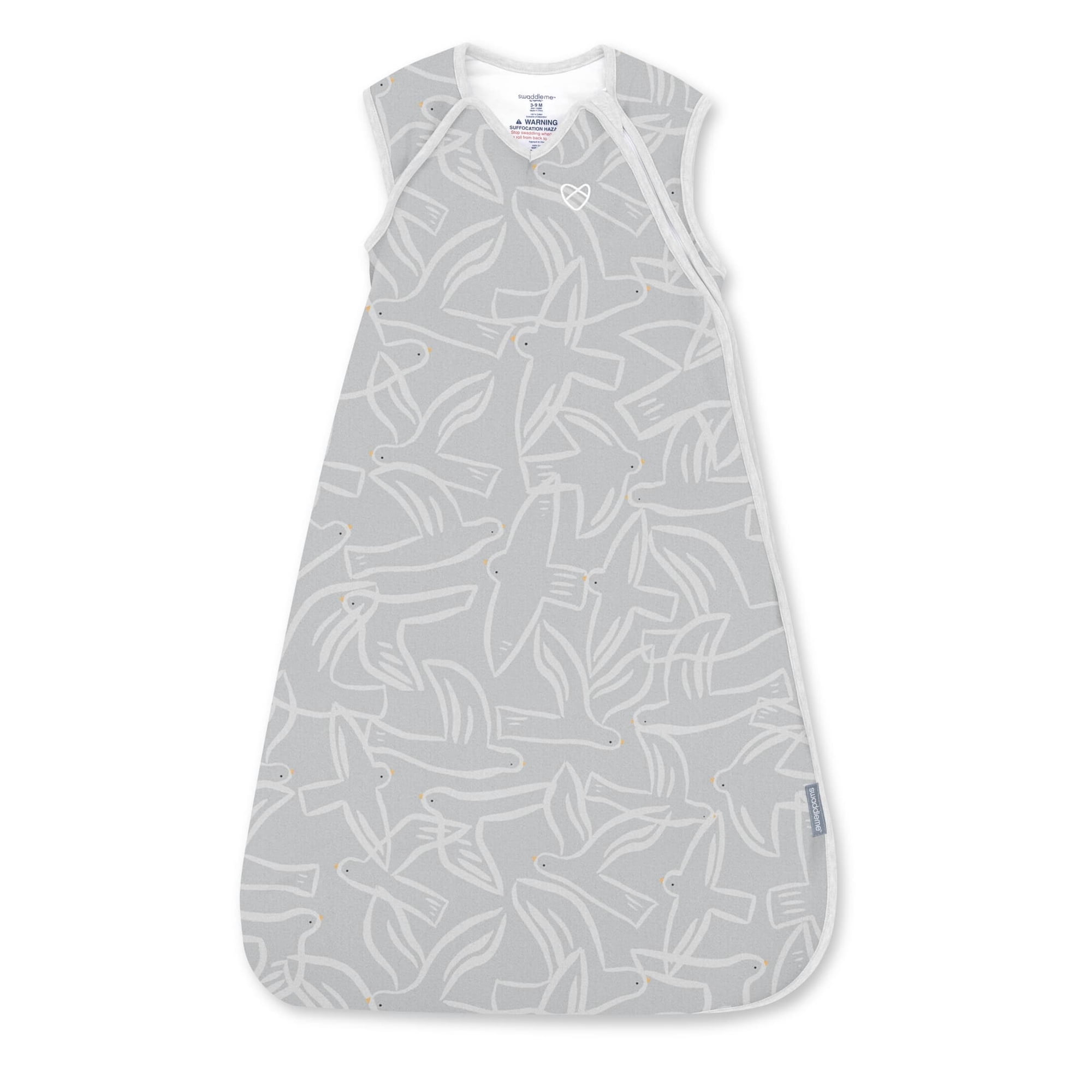 SwaddleMe by Ingenuity Night Sack Sleeper, Size 3-18 Months, 14-24 Pounds, 1.0 TOG, 100% Cotton