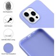 thumbnail image 5 of Designed for iPhone 15 Pro Max Case, Silicone Ultra Slim Shockproof Phone Case with Soft Anti-Scratch Microfiber Lining, [Enhanced Camera Protection] Lavender Purple, 5 of 12