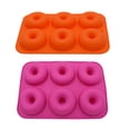 thumbnail image 3 of Huayishang Silicone Molds 6-In-1 Silicone Donut Mold Silicone Cake Mold Donut Mold, Kitchen Essentials Clearance Sale Pink, 3 of 9