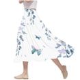 thumbnail image 2 of Sundresses for Women Viikei Stylish Bodycon Skirt for Night Out,Women's Casual Flowers Printed A-line Elastic Waist Skirt Light Blue XXL, 2 of 6
