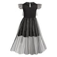 thumbnail image 2 of Girls Wednesday Addams Costume Dress Halloween Black Dress for 4-9Year, 2 of 6