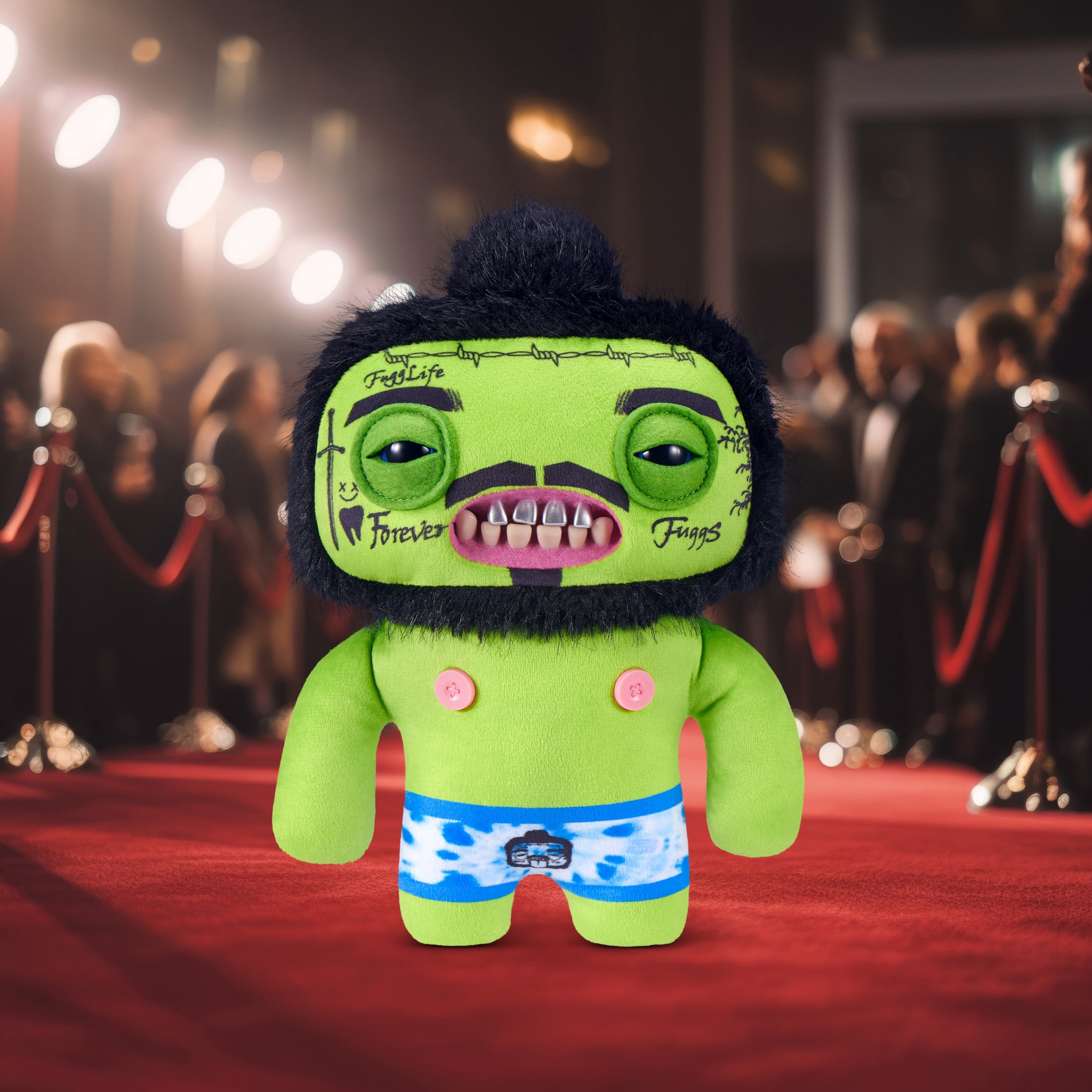 Fuggler Fugg Stars 9 inch (Rhymer McSlimer), Funny Ugly Monster Stuffed Animal Toy by ZURU