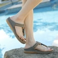 thumbnail image 6 of Womens Black Sandals Women's Oofos Slides Women's Summer Sandals Women's Fashion Casual Home Comfortable Light Fish Mouth Sandals Gray, 6 of 9