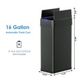 thumbnail image 2 of Arlopu Automatic Trash Can 16 Gallon Wings Open Lid Sensor Garbage Can with Soft-Close Lid and Display Light, 2 of 9