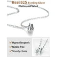 thumbnail image 5 of ChainsHouse Silver Initial Women Necklaces on Clearance Black Cubic Zironia Jewelry Gifts, 5 of 10
