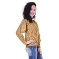 thumbnail image 5 of Moomaya Womens Button Down Top Solid Schiffli Cotton Full Sleeve Casual Summer Kurta Shirt, 5 of 8