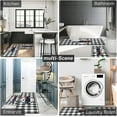 thumbnail image 4 of Black White Plaid Kitchen Rugs and Mats Non Skid Washable Set of 2, Farmhouse Vintage Pumpkin Truck Thanksgiving Kitchen Mats for Floor, Autumn Vintage Under Sink Kitchen Runner Rug, 4 of 6