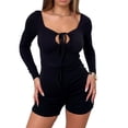 thumbnail image 4 of Txlixc Ropa de manga larga para mujeres, ropa de pecho bajo de color solido Txlixc  moda, 4 of 9
