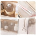 thumbnail image 2 of Fashion Portable Large Capacity Organizer Case Multi-layer Travel Organizer Hook Wash Bag Hanging Cosmetic Bags Makeup Bags Storage Toiletry Bag Cosmetic Cases BEIGE, 2 of 8