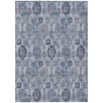 thumbnail image 2 of HomeRoots 588142 3 x 5 ft. Damask Washable Indoor & Outdoor Rectangle Area Rug, Navy Blue & Sky Blue, 2 of 5