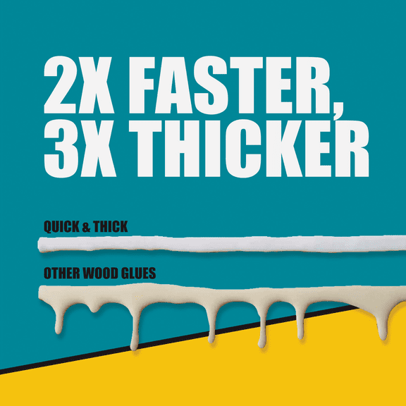 Titebond Quick & Thick Multi-Surface Glue - Pack of 2  Residential Use, Standard Application
