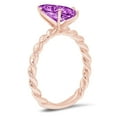 thumbnail image 2 of 2 ct Marquise Cut Simulated Alexandrite Solitaire 14K Rose Gold Womens Engagement Ring, 2 of 3