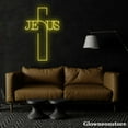 thumbnail image 3 of Glowneon Cross Jesus Neon Sign, Cross Jesus LED Sign, Christian Cross Symbol, Holy Cross Neon Light, 3 of 5