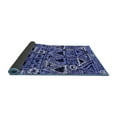 thumbnail image 2 of Ahgly Company Indoor Round Solid Blue Modern Area Rugs, 4' Round, 2 of 4