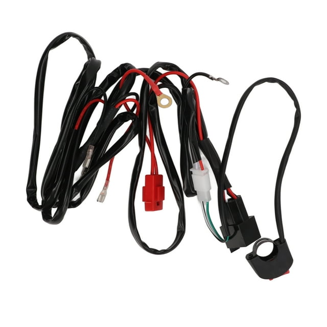 Arnés de cableado para interruptor de luz de trabajo LED de motocicleta, 12 V, 40 A, para 9-Motos de cross de 32 V, ATV, coche eléctrico