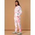 thumbnail image 4 of Allegra K Conjunto De Traje De Bolsillo Con Capucha Y Manga Larga Con Estampado Tie Dye Para Mujer Rosa L Unique Bargains Chaqueta, 4 of 6