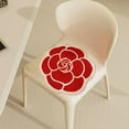 thumbnail image 6 of Rose Flower Chair Pad Seat Cushion for Dining Chairs Soft Faux Fur Floor Pillow Area Rug Home Decor No Slip Patio Kitchen Office Dorm Sofa Chair Cover Pad Comfort Plush Car Seat Cushion, 6 of 6