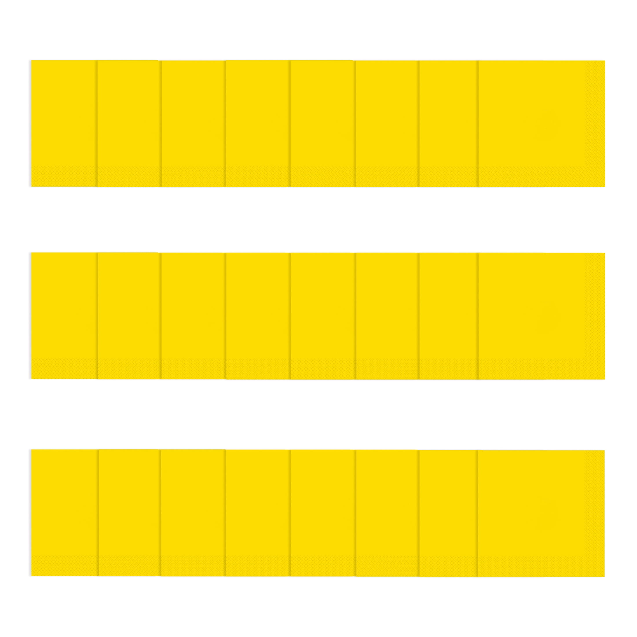 24 Count 6.5IN x 6.5IN Yellow Disposable Paper Napkins by Way To Celebrate