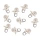 thumbnail image 4 of 10 piezas de botones de mango de metal con perla de plástico para manualidades de costura de vestidos de novia Plata Macarena Botones redondos de vástago de la perla, 4 of 8
