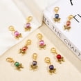 thumbnail image 4 of 1box 24pcs 12 colors Acrylic Imitation Pearl Pendant Decorations Bowknot Lobster Clasp Charms Clip-on Charms for Keychain Purse Backpack Ornament Stitch Marker Mixed color 35.5~36mm 2pcs/color, 4 of 5