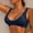 Navy, variant on SMihono Women's Bralette Wireless Padded Bra Top Sexy Everyday Basic Deep U-Neck Work Out Bras Sports Gym Bras Black M