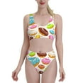 thumbnail image 2 of Picia Color Donut Women's High Waisted Bikini Scoop Neck Swimsuit Two Pieces Bathing Suit-Medium, 2 of 8