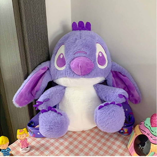 Bolso de mano de felpa de dibujos animados de Disney Stitch, mochila de felpa de personaje de Anime lindo, muñeca de peluche suave, llaves, monedero, regalos para niños y niñasB backpackCHINA Fivean unisex