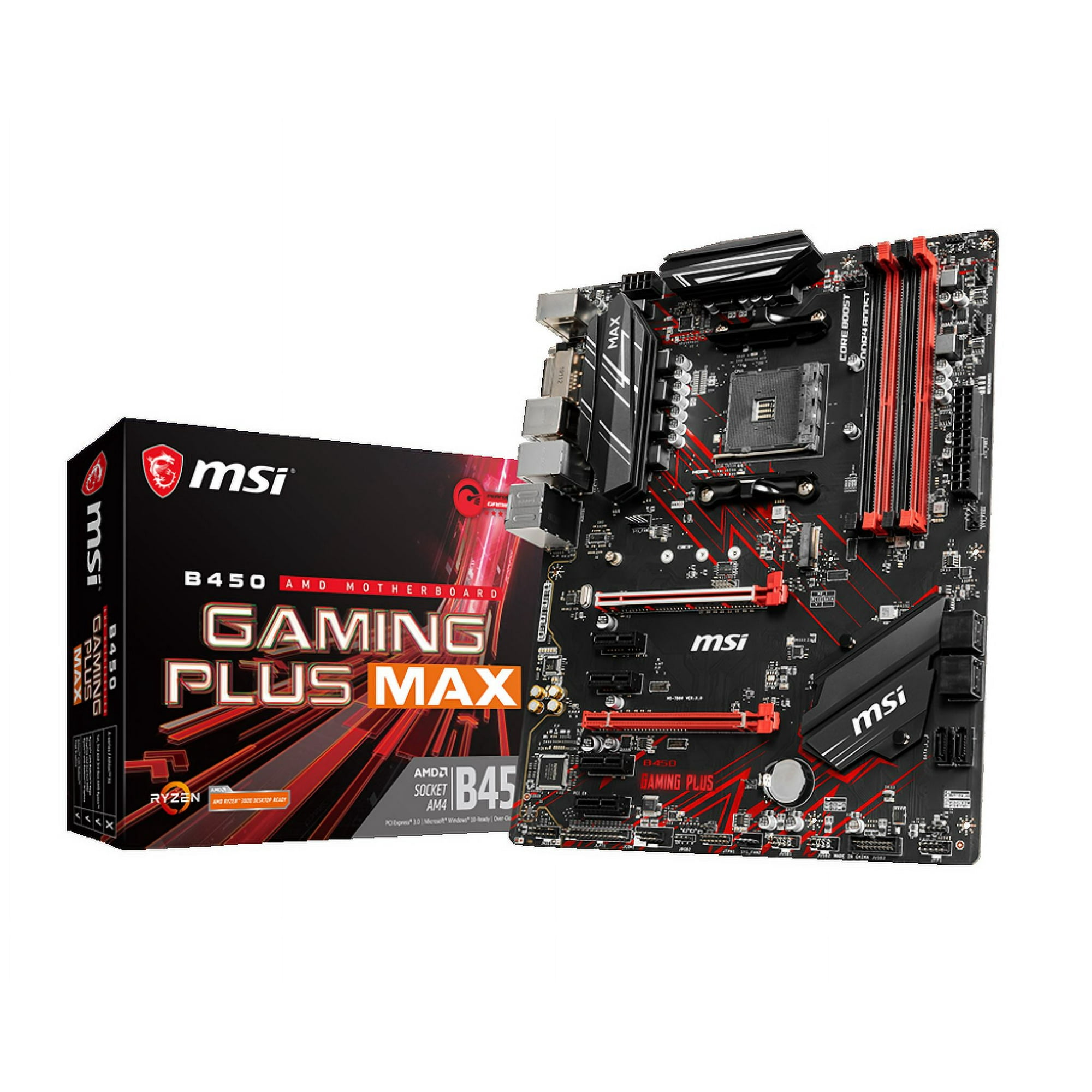 MSI B450 GAMING PLUS MAX Desktop Motherboard AMD B450 Chipset Socket AM4 ATX