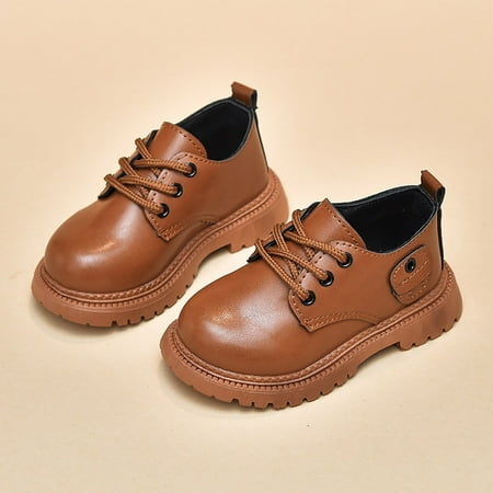 XUELUO Toddler Sneakers Girls Dress Hook Loop Kids School Formal For Little Kid Leather Shoes Activewear