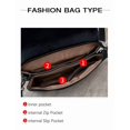 thumbnail image 5 of Genuine Cowhide Women Crossbody Bag, Glossy Crocodile Embossed Metal-Ring Top-Handle Purse, 5 of 5