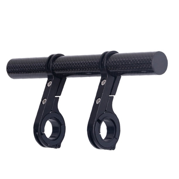 Toystoory Extensor de manillar de bicicleta con abrazaderas dobles soporte de extensión estante de montaje Universal al aire libre ciclismo de Ciclismo Negro Fibra de carbon Toystoory OD020549-02B