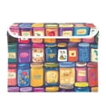 thumbnail image 7 of Yayeee Collapsible Cube Storage Bin with Lid Fabric Closet Decorative Basket with Handles, Blue Jam, 7 of 7