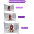 thumbnail image 3 of Playful Boykin Spaniel Welcomes Winter Snowy Day with Cardinal Bird Pillowcase Double Sided Dog Lover Pillow Case Covers - 2017, 3 of 3
