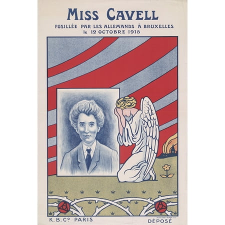 

Print: Miss Cavell Fusillee Par Les Allemands A Bruxelles Le 12 Octobre