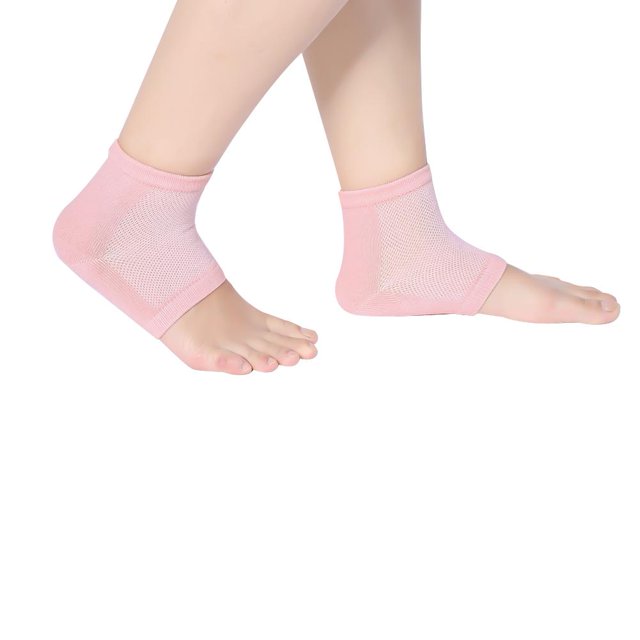 Calcetines hidratantes de gel para talón, vitaminas enriquecidas para protección del talón, mejora la circulación, alivia el dolor(Rosa) Unbranded JM14082-02