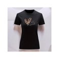 thumbnail image 1 of Playera Blusa Con Estampado De Corazon My Kernel Animal Print Ropa Para Mujer Color Negro Talla Chica Marca Emil SaEs, 1 of 4